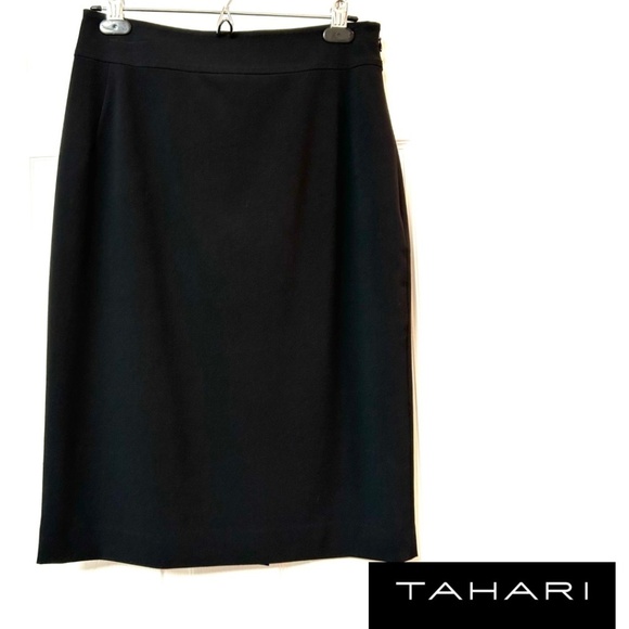 Tahari  Moxie Black Pencil Skirt NWT Size 10 - Picture 1 of 16